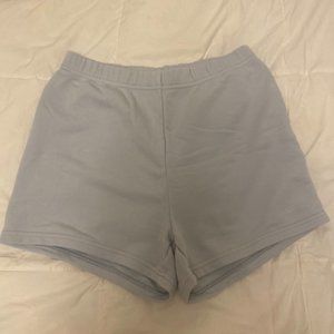 TNA airy fleece light blue shorts